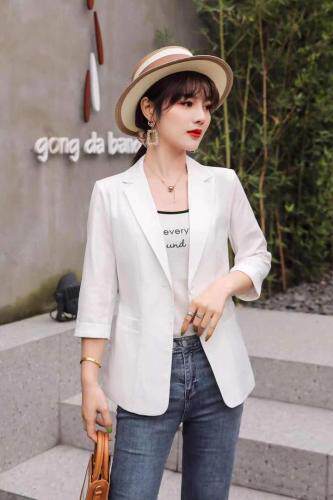 时尚修身显瘦西装外套，女装西装，千利红