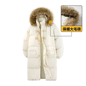 现货 中长款棉衣男冬季加厚棉袄宽松连帽毛领棉服外套M107-P120图片