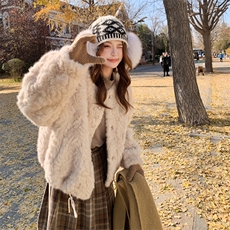 【有货】皮毛一体小外套2C151-W31-P185-K268，女装短外套，2C151