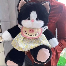 子庭毛绒玩具厂 "跑步猫（黑色灰色）"