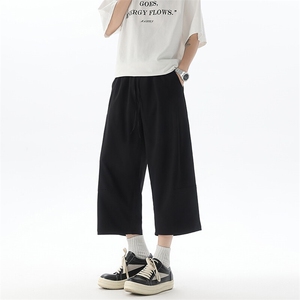 8XL-M七分裤男款夏季冰丝薄款休闲裤子宽松大码7分短裤QK27001P40图片