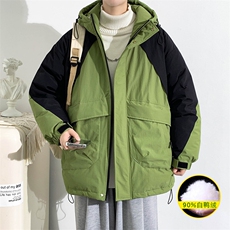 2023冬上新加绒加厚羽绒服时尚冲锋衣外套男女8319-P220控价318，男装羽绒服，电商A441-1