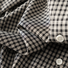 2025年秋季休闲格子衬衫时尚百搭通勤简约，女装衬衫，致织羊绒