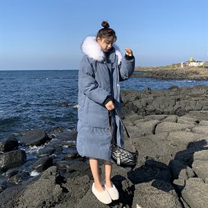 款现货柒柒家 大毛领2色棉衣女M69图片