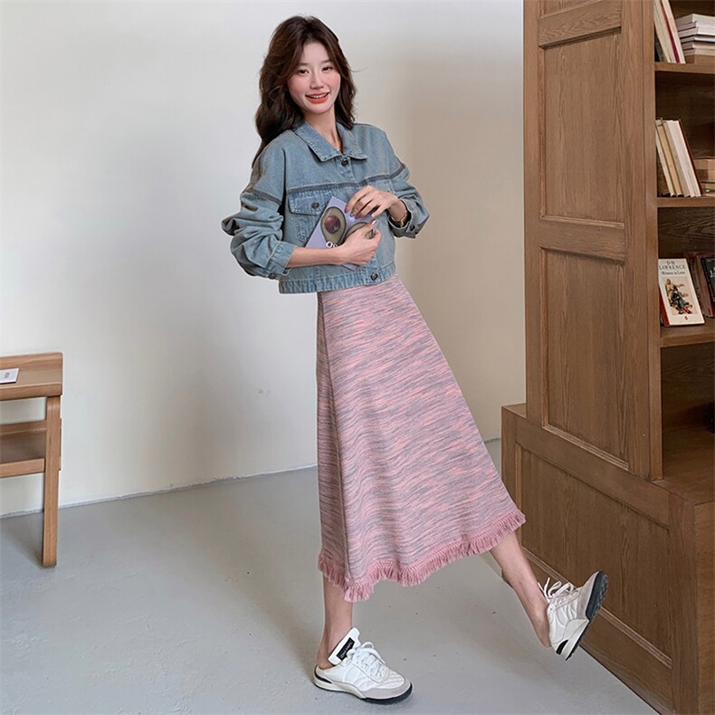 2025年春季新款牛仔套装两件套,女装套装/套裙,秋水欣儿