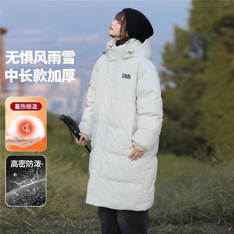 1506-1/M8881情侣款/P89新款中长款棉衣女款冬季男士保暖外套男图片