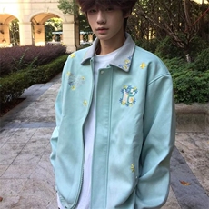 气质日系文艺夹克百搭简约原宿流行时尚慵懒潮流新款ins，男装夹克，星座506A