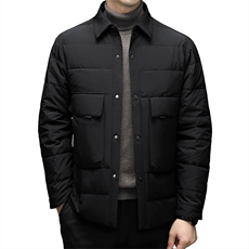 CSYR98207钱塘2020-2冬季厚款商务休闲中年男士翻领羽绒服P165，男装羽绒服，钱塘207-2