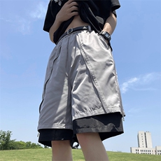 潮牌春秋印花ins宽松型五分裤文艺男潮青春流行休闲裤日系，男装休闲裤，星座716-2