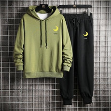 TL8047-P80连帽卫衣套装男运动套装两件套长袖运动服网格挂拍，男装休闲套装，电商A040A