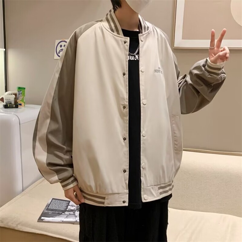 美式棒球服夹克男春秋季薄款潮流百搭休闲宽松学生日系飞行员外套,男装夹克,星座1013