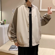 美式棒球服夹克男春秋季薄款潮流百搭休闲宽松学生日系飞行员外套，男装夹克，星座1013