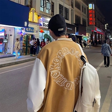 潮流夹克潮男春季棒球领毛巾刺绣夹克M03P60，男装夹克，星座1116-2