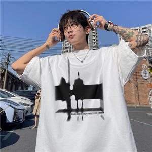 夏季新款抖音得物品质潮流印花短袖T恤dcm314-特批20控38图片