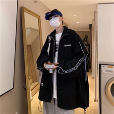 春秋反光外套男宽松韩版潮流嘻哈帅气设计感小众衣服ins港风夹克，男装夹克，星座1210-1