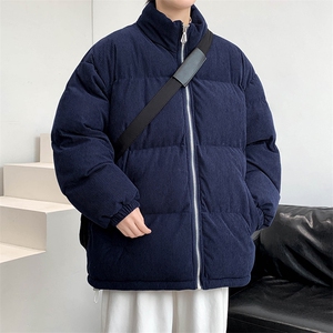 2023冬上新学生加棉加厚棉服纯色保暖立领棉衣外套男女 6223-P100图片