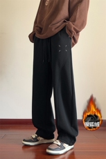 特批P40无差价加厚银狐绒重磅弯刀裤男65棉大码拖地裤K1297J加绒，男装休闲裤，电商A001
