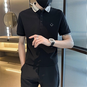 主推款现货大码夏季短袖T恤翻领刺绣Polo衫高级感半袖T0233-P48图片