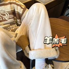加绒加厚羊羔毛重磅裤子麂皮绒抖音品质休闲裤K5425-b315-P65控78，男装卫衣，电商B315