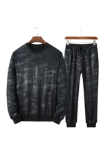 男日系暗迷彩休闲运动套装5032-1_556-M-4XL5XL-9XL卫衣，男装套装，星座1516-1