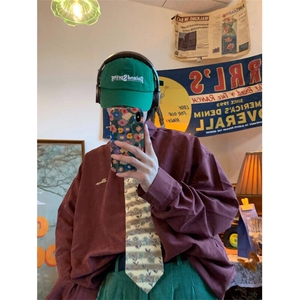 2025春季多纽扣设计日系衬衫男长袖新款百搭衬衣情侣同款图片
