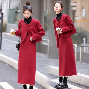 套装裙2023年春秋季新款女装时尚气质短外套半身裙两件套图片