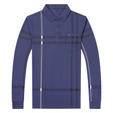 QLM55178男式秋季服装新款长袖T恤青年翻领四季打底体恤P58，男装T恤，电商B360