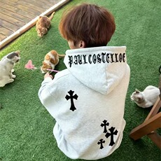 秋冬款双层帽连帽卫衣男加绒上衣印花款情侣潮ins外套WZ106，女装短外套，星座1116A（原606A-3）