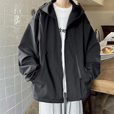 美式复古休闲夹克男生秋季户外运动机能风连帽外套cleanfit上衣服，男装夹克，电商B371
