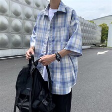 短袖衬衫春款男港风潮流C728P30，男装衬衫，星座1116-2