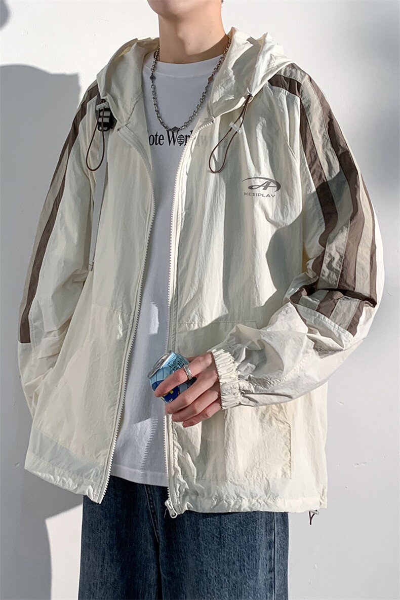 【UPF50+防晒服】XT2390-TP45控价78防紫外线拼色防晒衣百搭外套,男装夹克,电商A102-1