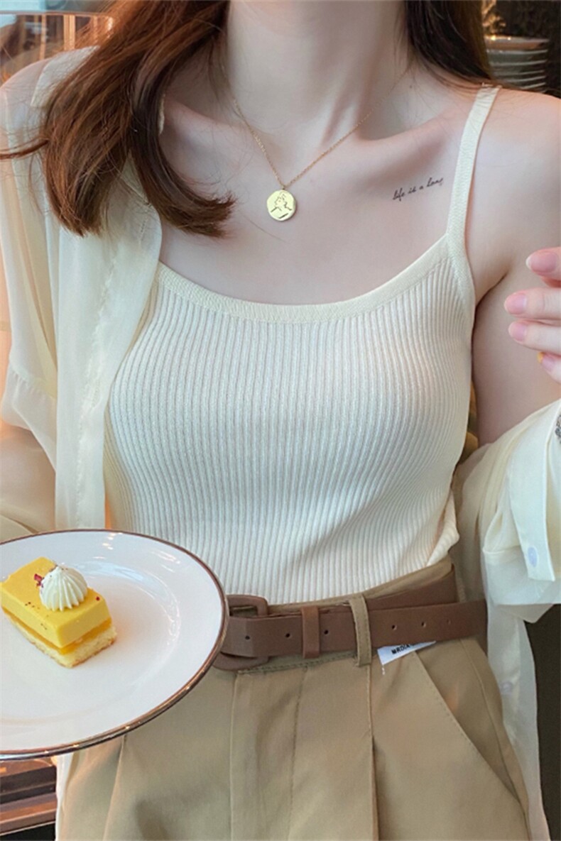 夏季新款简约莱赛尔天丝背心女宽松百搭显瘦时尚休闲上衣,女装背心吊带,斯美雅安迪绒