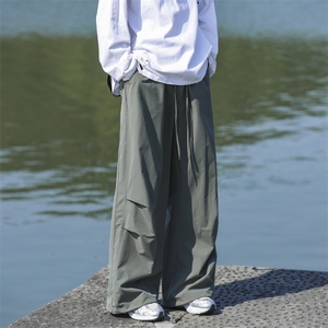 夏季新款复古阔腿休闲长裤美式潮牌机能工装裤男 现货 K8043-P38图片