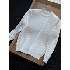 纯色肌理感男秋冬毛衣套头打底衫针织衫B7771-P50，男装T恤，星座1012-1
