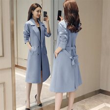 风衣女2024春秋新款修身显瘦气质时尚中长款胖mm加大加肥春秋外套，女装风衣，沫晗依美