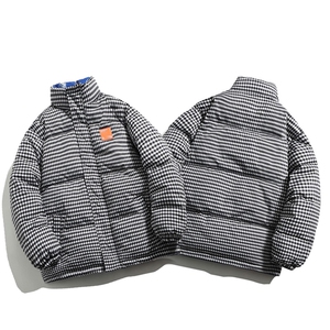 双面穿2025冬装格子棉衣男立领棉服女宽松棉袄外套3327-P100控148图片
