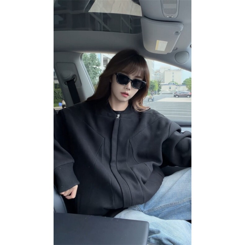 JK1169-特P58加棉TP68重磅呢料解构设计感拼接复古大码痞帅外套，女装短外套，电商A059