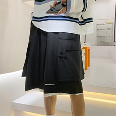 假两件运动短裤男韩版潮流宽松ins高街沙滩休闲五分裤K410-P30，男装休闲裤，星座512-2