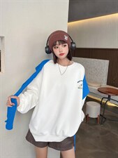 现货秋季新款：时尚潮流圆领卫衣，女装卫衣/绒衫，泽妤