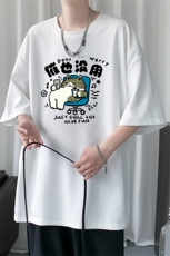 华夫格t恤男短袖男大码五分袖大皂风HT73403-P22，男装T恤，电商A040