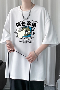 华夫格t恤男短袖男大码五分袖 大皂风 HT73403-P22图片