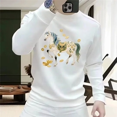 1506-1/WF1671/P37红色本命年卫衣红色男女百家姓新年保暖衣服，男装棉衣，星座1506-1