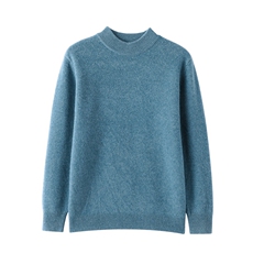 半高领男士秋季纯色套头时尚简约针织羊毛衫，男装羊毛衫，雅邦羊绒