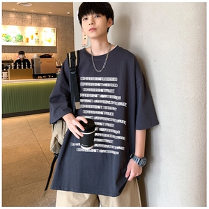 夏季新款重磅纯棉模糊字母满印短袖 M~5XL XZ604-DT220-P25控39图片