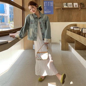 新中式牛仔套装女2025秋季新款时尚小个子套装，女装套装/套裙，浙宝305