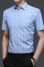 AD22100钱塘2020-3夏季男士精品格子短袖衬衫P60，男装衬衫，钱塘207-3