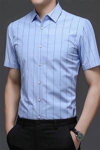 AD22100钱塘2020-3夏季男士精品格子短袖衬衫P60图片