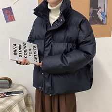冬季防风PU皮羽绒棉服男宽松连帽棉衣棉袄外套225-2-20503-P110，男装棉衣，星座225-2
