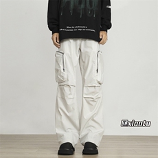 美式高街设计感伞兵工装裤男ins小众潮流个性长裤子K3316/P48，男装工装外套，电商D202-1