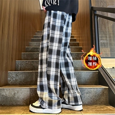 XZ616秋冬加绒加厚黑白肌理感格子休闲长裤TY1088JRP55控78，男装卫衣，星座512A（原616）